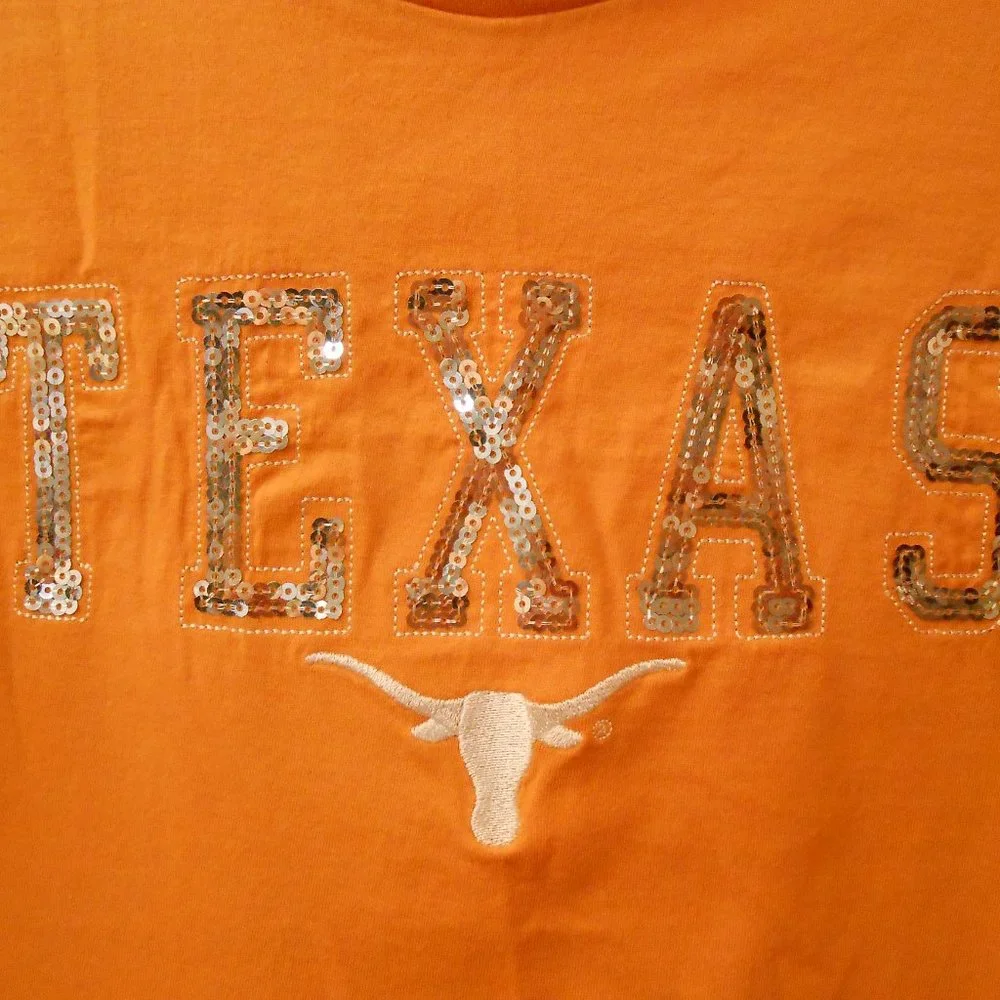 University Of Texas Sequin Long Sleeved Tee - Picture 3 of 4